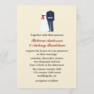 Invitations de mariage militaire