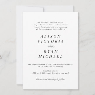 Invitations de mariage minimalistes