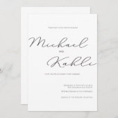 Invitations de mariage minimalistes (Devant / Derrière)