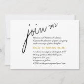 Invitations de mariage minimalistes Script moderne (Devant)