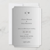 INVITATIONS DE MARIAGE modèle EN LIGNE avec fronti (Devant)