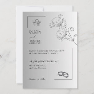 INVITATIONS DE MARIAGE modèle EN LIGNE avec fronti