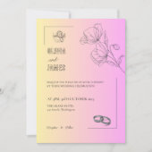 INVITATIONS DE MARIAGE modèle EN LIGNE avec fronti (Devant)