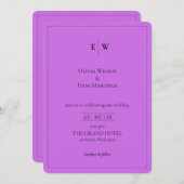 INVITATIONS DE MARIAGE modèle EN LIGNE avec fronti (Devant / Derrière)