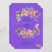 INVITATIONS DE MARIAGE modèle EN LIGNE avec fronti (Devant / Derrière)