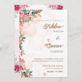 INVITATIONS DE MARIAGE modèle EN LIGNE avec fronti (Devant / Derrière)