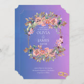 INVITATIONS DE MARIAGE modèle EN LIGNE avec fronti (Devant / Derrière)