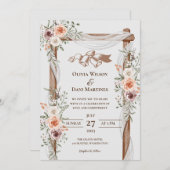 INVITATIONS DE MARIAGE modèle EN LIGNE avec fronti (Devant / Derrière)