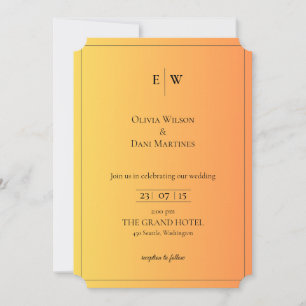 INVITATIONS DE MARIAGE modèle EN LIGNE avec fronti