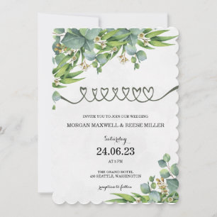 INVITATIONS DE MARIAGE modèle EN LIGNE FEUILLES VE