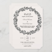 INVITATIONS DE MARIAGE modèle MONogramme EN LIGNE (Devant / Derrière)