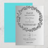 INVITATIONS DE MARIAGE modèle MONogramme EN LIGNE (Devant / Derrière)