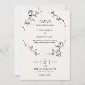 INVITATIONS DE MARIAGE modèle rosaire en ligne (Devant)