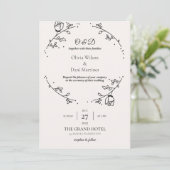 INVITATIONS DE MARIAGE modèle rosaire en ligne (Debout devant)