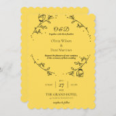 INVITATIONS DE MARIAGE modèle rosaire en ligne (Devant / Derrière)