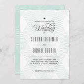 Invitations De Mariage Moderne Plaid (Devant / Derrière)