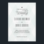 Invitations De Mariage Moderne Plaid<br><div class="desc">Les invitations de mariage typographiques modernes du milieu du siècle présentent un arrière - plan sobre,  plaid-ish dans un aqua clair,  minty et blanc plus chic,  propre type.</div>