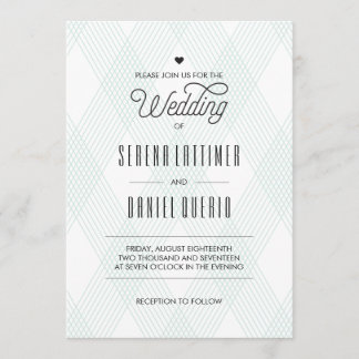 Invitations De Mariage Moderne Plaid