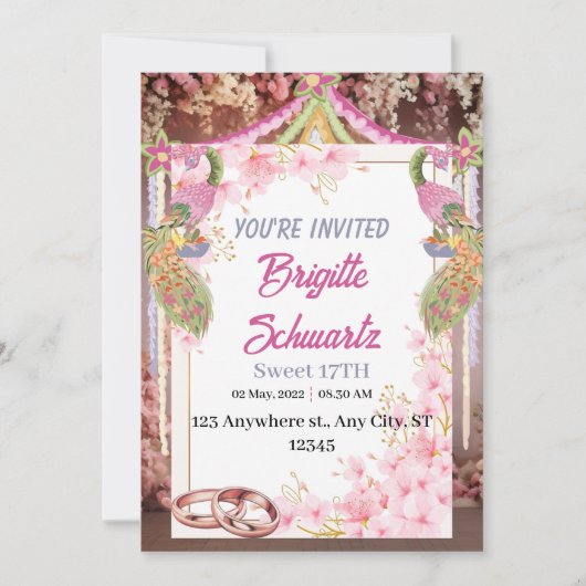 invitations de mariage modernes (Devant)