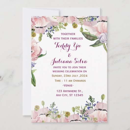 Invitations de mariage modernes (Devant)