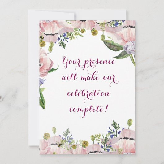 Invitations de mariage modernes (Dos)