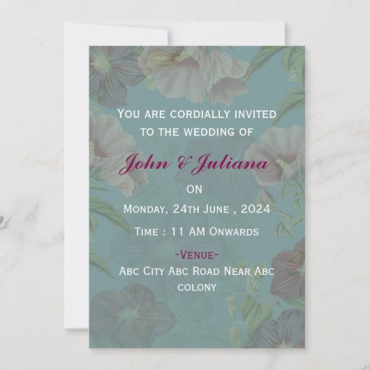 Invitations de mariage modernes (Devant)