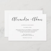 Invitations de mariage modernes (Devant / Derrière)