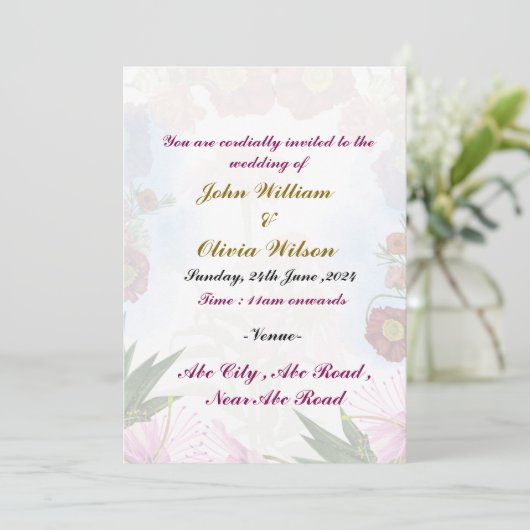 Invitations de mariage modernes (Debout devant)