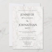 Invitations de mariage modernes en marbre (Devant)