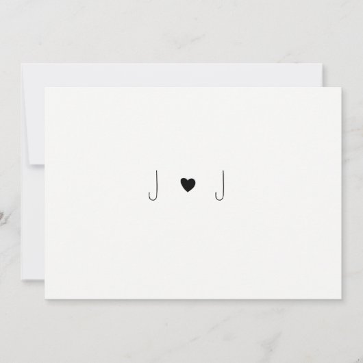 Invitations de mariage monocratiques simples (Devant)