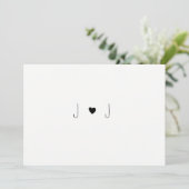 Invitations de mariage monocratiques simples (Debout devant)