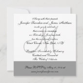Invitations de mariage Monogramme dire noir blanc (Dos)