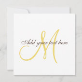 Invitations de mariage Monogramme Giraffe Motif (Dos)