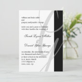 Invitations de mariage Monogramme noir et blanc G (Debout devant)