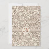 Invitations de mariage monogramme vintage (Dos)