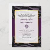 Invitations de mariage monogrammes/zèbres (Dos)