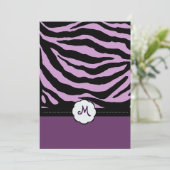 Invitations de mariage monogrammes/zèbres (Debout devant)