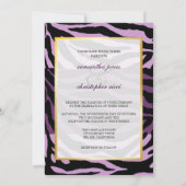 Invitations de mariage monogrammes/zèbres (Dos)