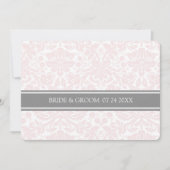 Invitations de mariage Motif de Damas gris broussa (Devant)