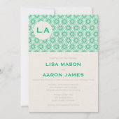 Invitations de mariage Motif Emerald (Devant)