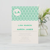 Invitations de mariage Motif Emerald (Debout devant)
