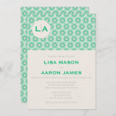 Invitations de mariage Motif Emerald (Devant / Derrière)