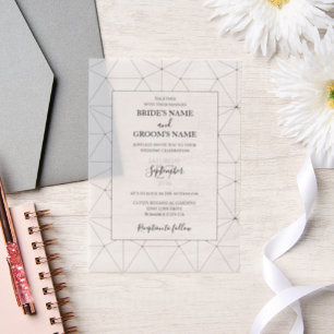 Invitations de mariage Motif géométrique élégantes