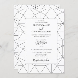 Invitations de mariage Motif géométrique élégantes