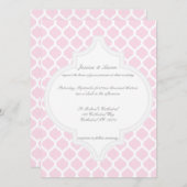 Invitations de mariage Motif rose marocain (Devant / Derrière)