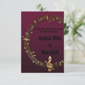 Invitations de mariage musicien (Debout devant)