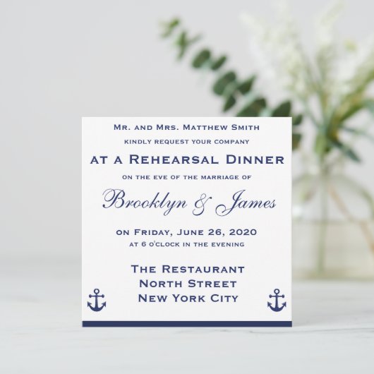 Invitations de Mariage nautique (Debout devant)