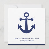 Invitations de Mariage nautique (Dos)