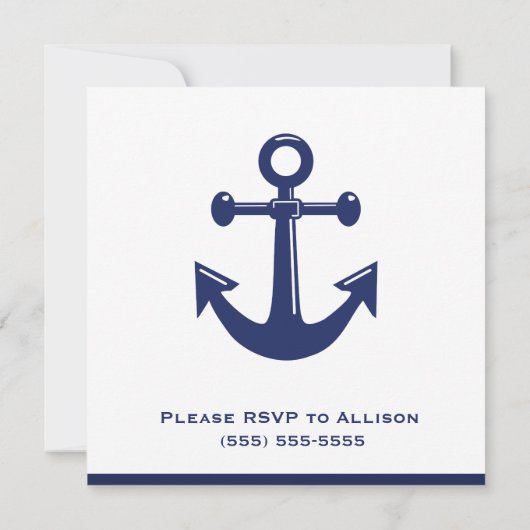 Invitations de Mariage nautique (Dos)