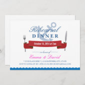 Invitations de Mariage nautique (Devant / Derrière)